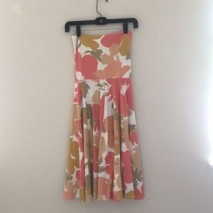 JCrew Small Cotton Midi Skirt with Floral Print